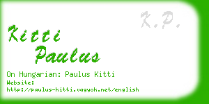 kitti paulus business card